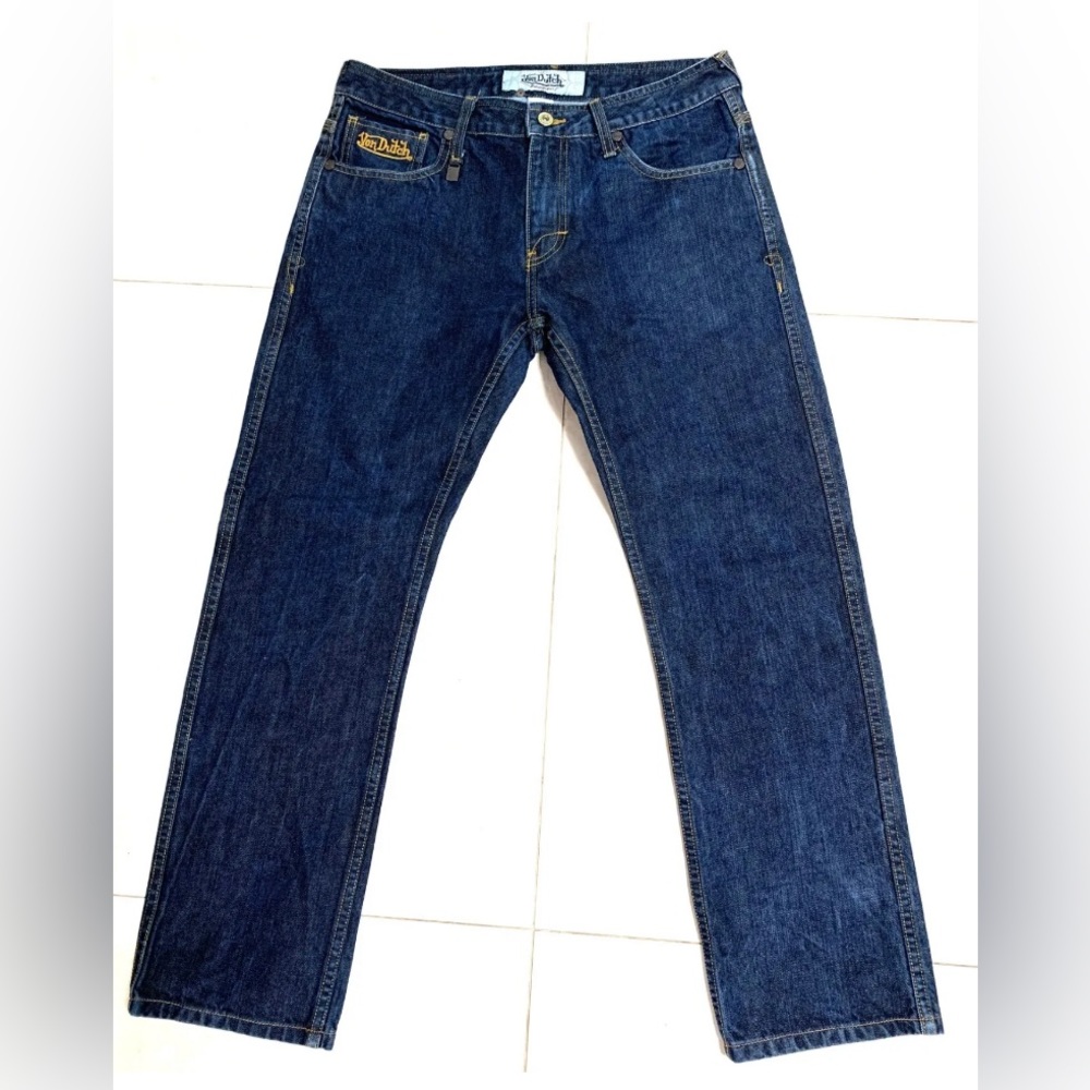 Von Dutch, Blue Straight Jeans with Classic Fit,